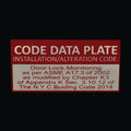 Code Data Plate