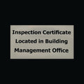 Inspection Certificate Located in...